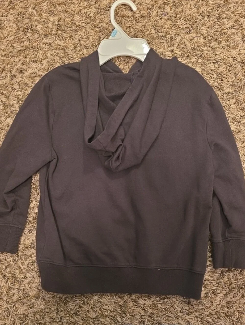 OshKosh B'gosh Girls Black Hoodie with Floral Yin Yang, Size 8